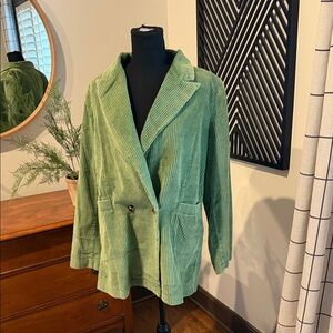 BiBi Green Corduroy Blazer medium